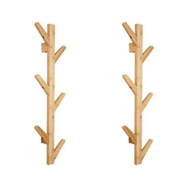 Wall Mounted Coat Hanger Modern Simple Wooden Coat Hanger with Hooks