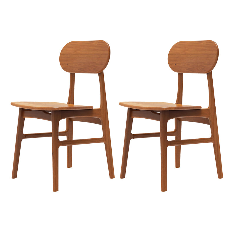 Modern Armless Dining Chairs Solid Wood Open Back Dining Chairs for Dining Room