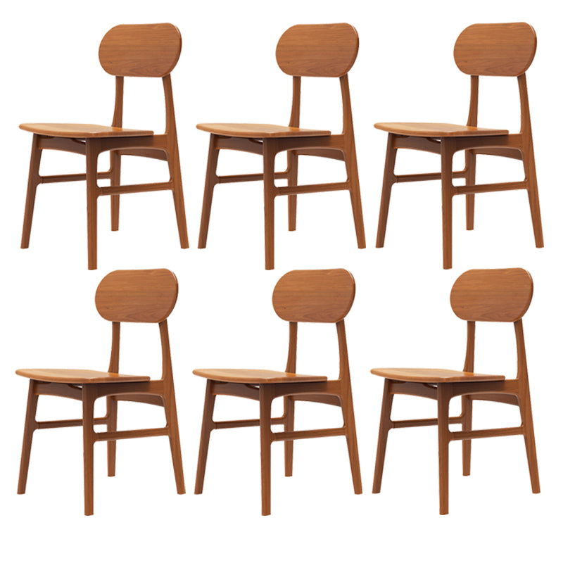 Modern Armless Dining Chairs Solid Wood Open Back Dining Chairs for Dining Room