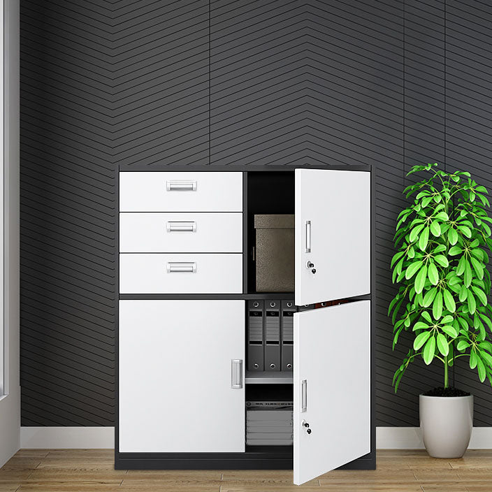 Modern Metal Filing Cabinet with Lock Storage for Home and Office