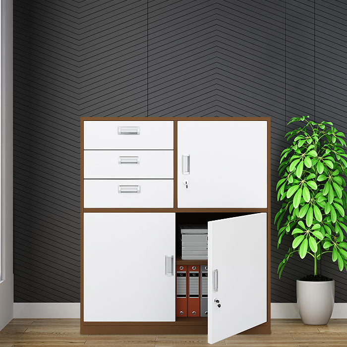 Modern Metal Filing Cabinet with Lock Storage for Home and Office