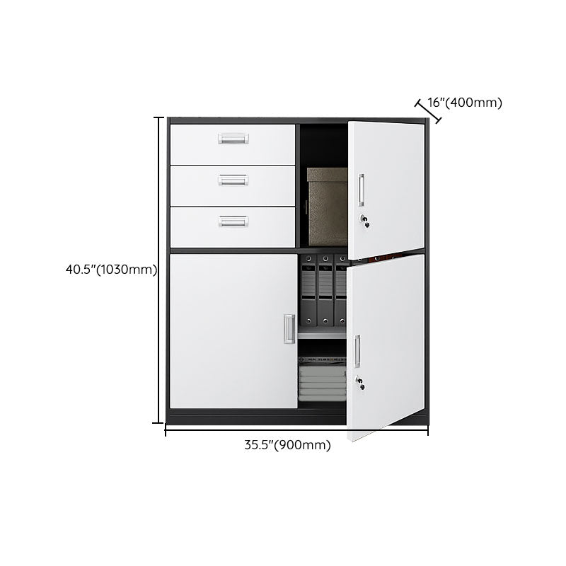 Modern Metal Filing Cabinet with Lock Storage for Home and Office