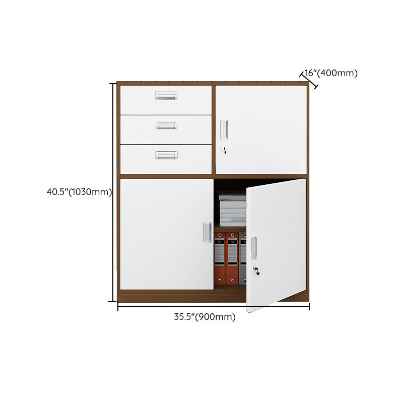 Modern Metal Filing Cabinet with Lock Storage for Home and Office