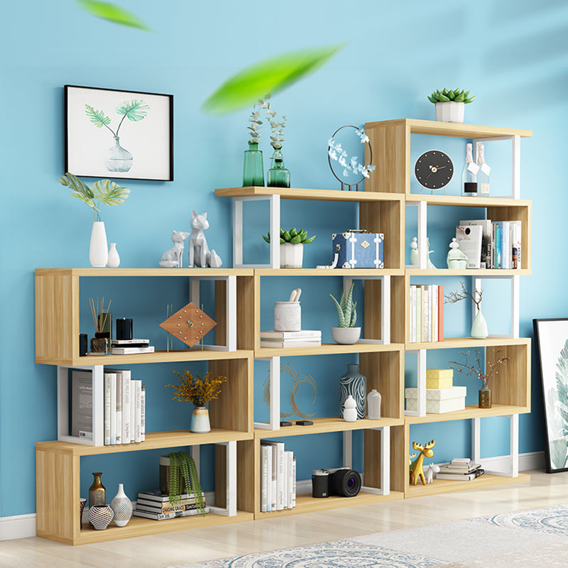 Open Back Scandinavian Shelf Bookcase Shelves Included for Home Office