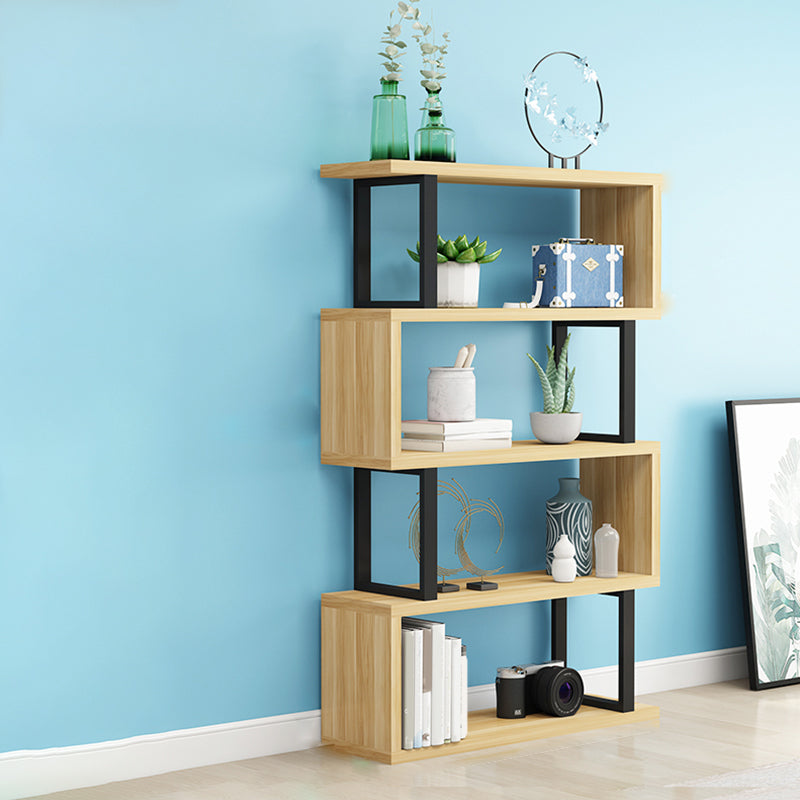 Open Back Scandinavian Shelf Bookcase Shelves Included for Home Office