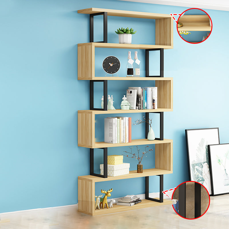 Open Back Scandinavian Shelf Bookcase Shelves Included for Home Office