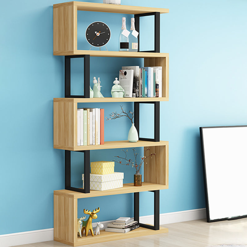 Open Back Scandinavian Shelf Bookcase Shelves Included for Home Office