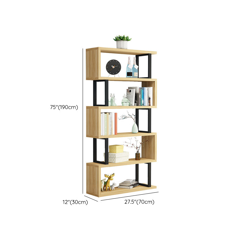 Open Back Scandinavian Shelf Bookcase Shelves Included for Home Office