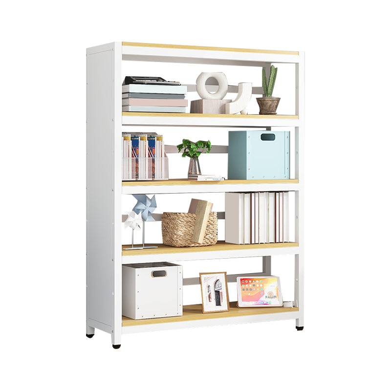 Modern Wood Open Back Shelf Bookcase Shelves Included for Home Office