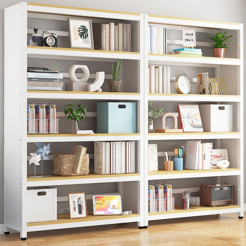 Modern Wood Open Back Shelf Bookcase Shelves Included for Home Office