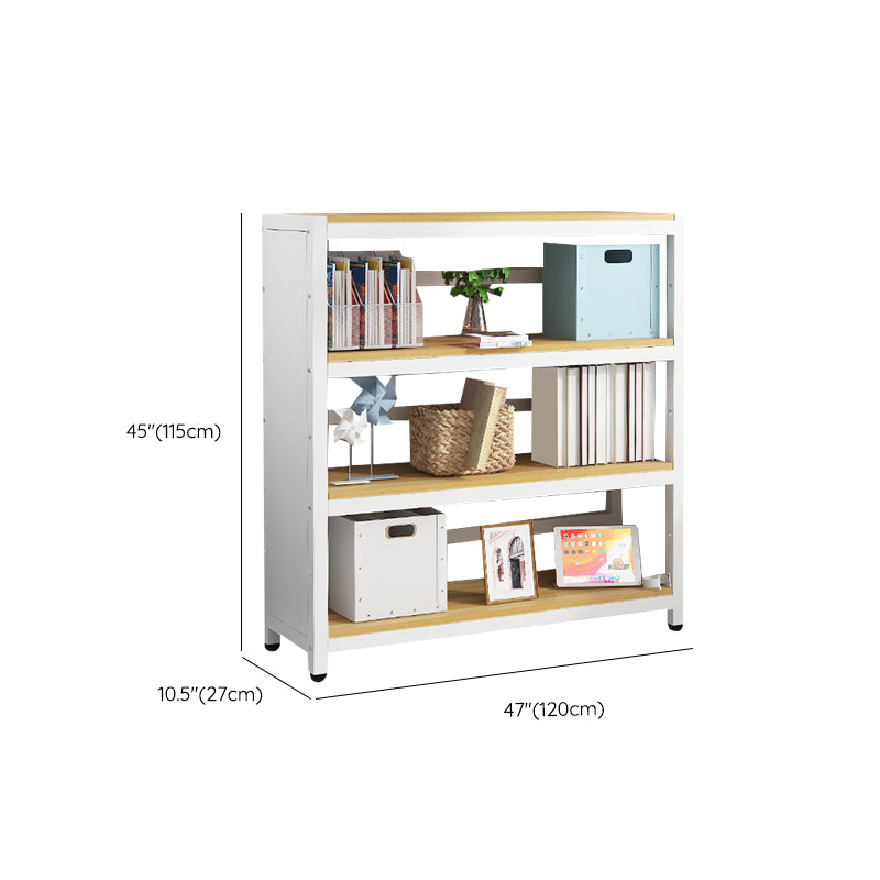 Modern Wood Open Back Shelf Bookcase Shelves Included for Home Office