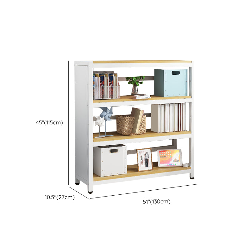 Modern Wood Open Back Shelf Bookcase Shelves Included for Home Office