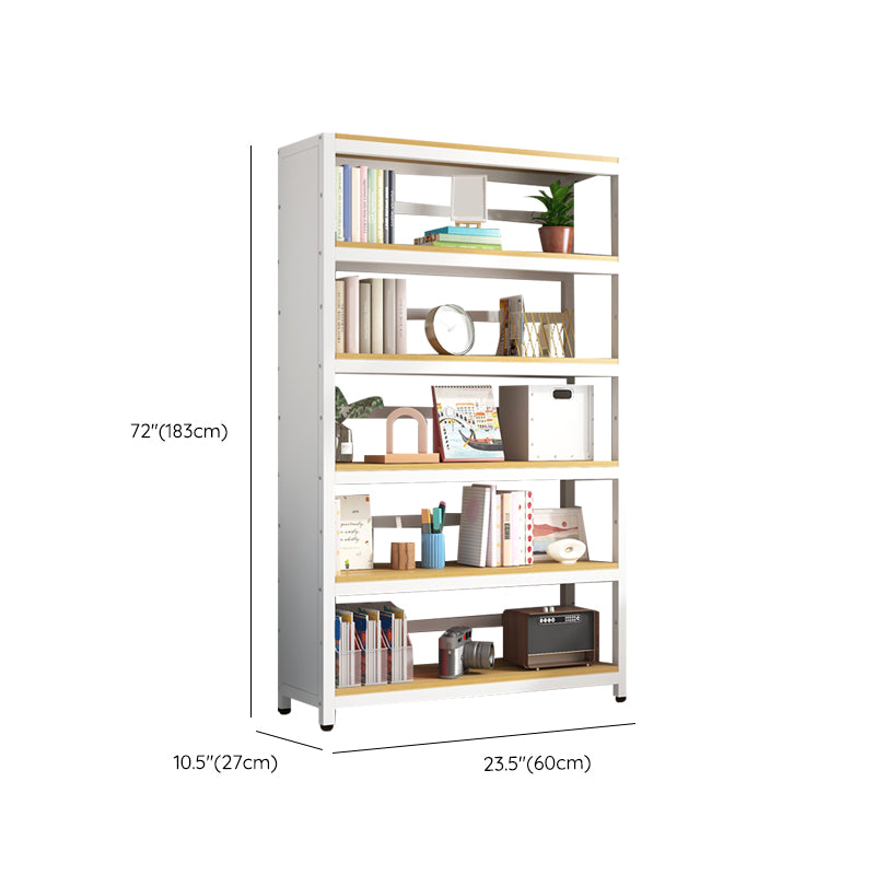 Modern Wood Open Back Shelf Bookcase Shelves Included for Home Office