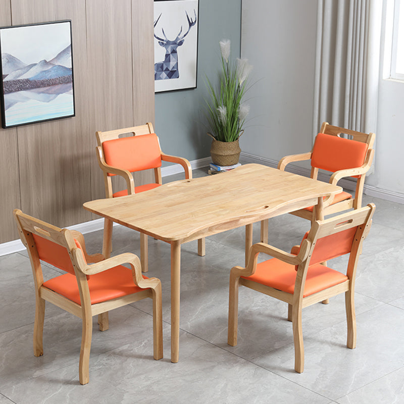 1/3/5 Piece Modern Style Dining Room Table and Chair Set with Solid Wood