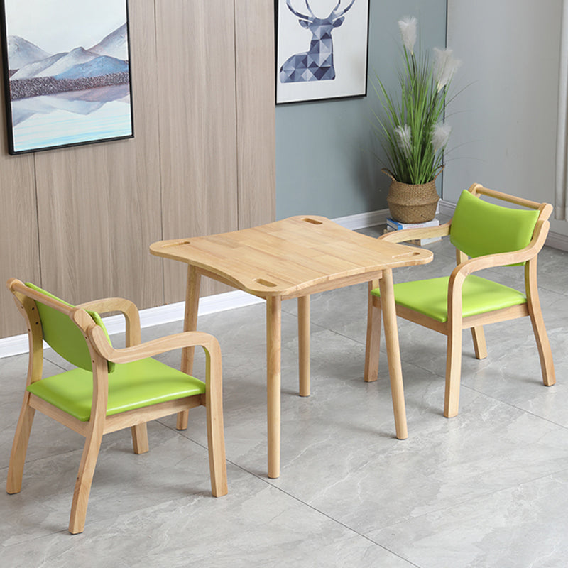 1/3/5 Piece Modern Style Dining Room Table and Chair Set with Solid Wood