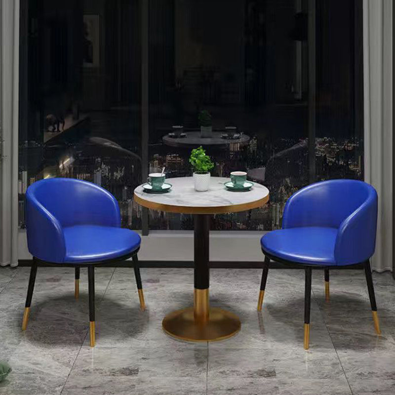 3 Piece Dining Room Table and Chair Set, Contemporary Round Shape