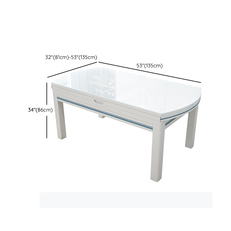 1/5/7 Piece Dining Room Table and Chair Set in White, Contemporary