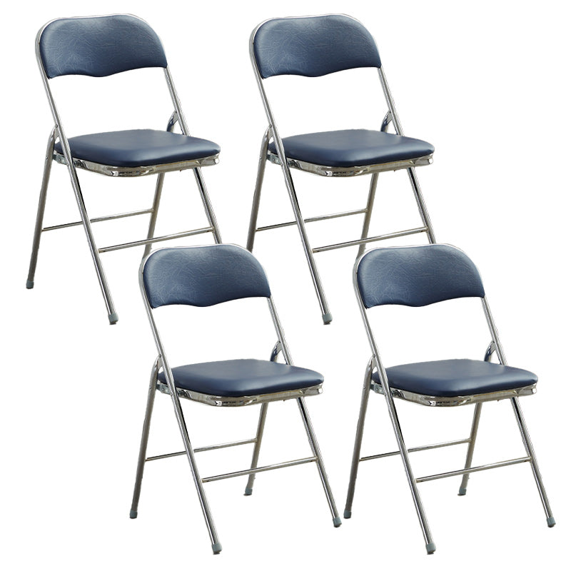 Modern Style Metal Open Back Folding Armless Dining Chairs(Set of 1/4/8)