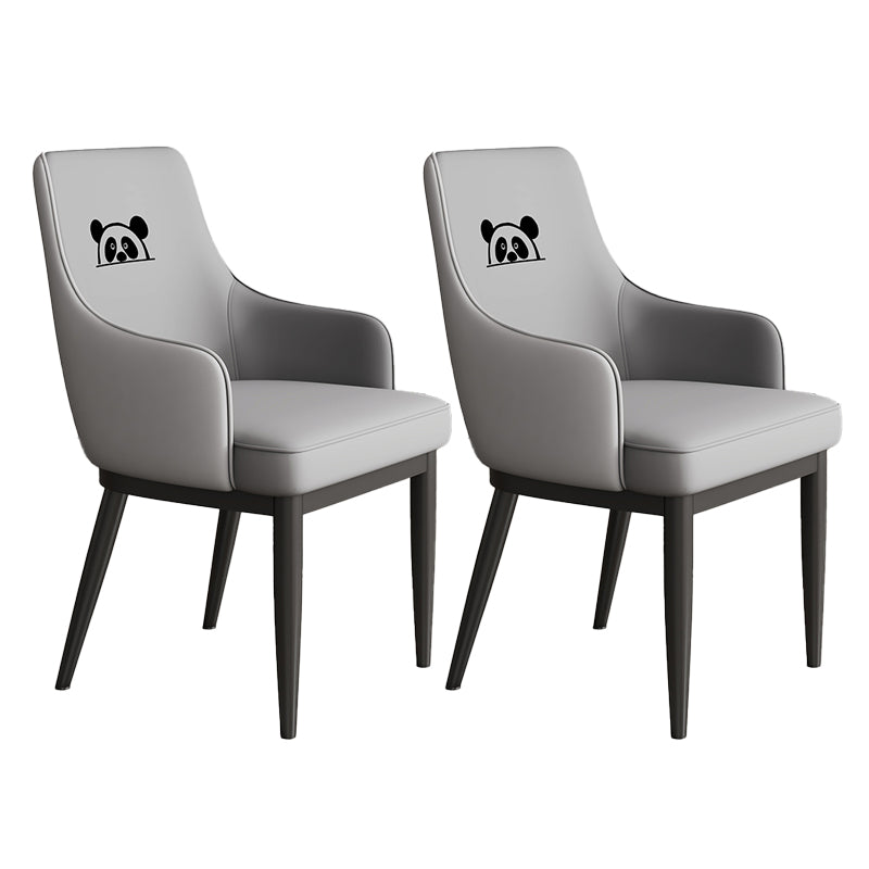 Contemporary Style Upholstered Parsons Dining Side Chair with Metal Legs