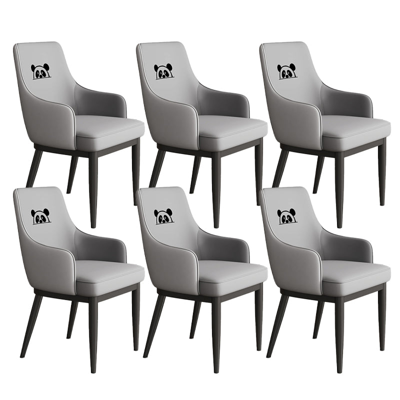 Contemporary Style Upholstered Parsons Dining Side Chair with Metal Legs