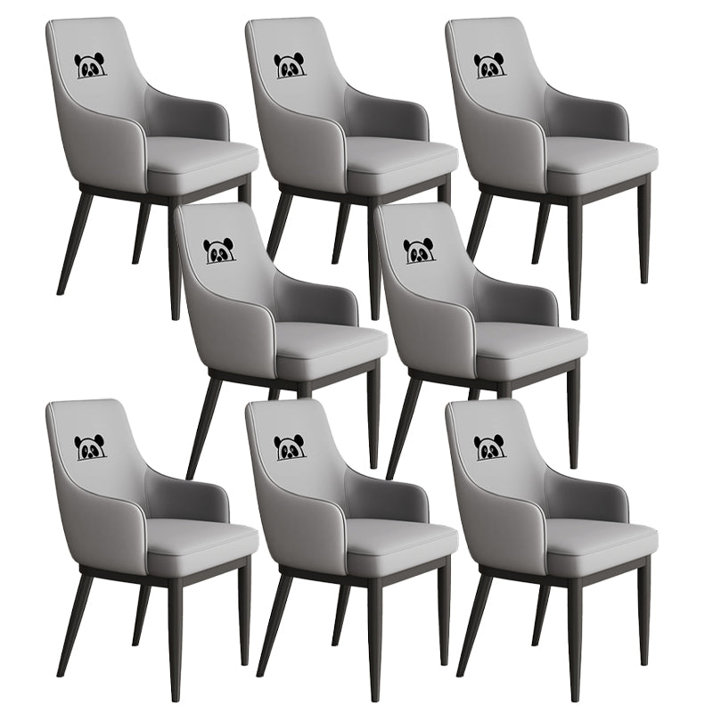 Contemporary Style Upholstered Parsons Dining Side Chair with Metal Legs