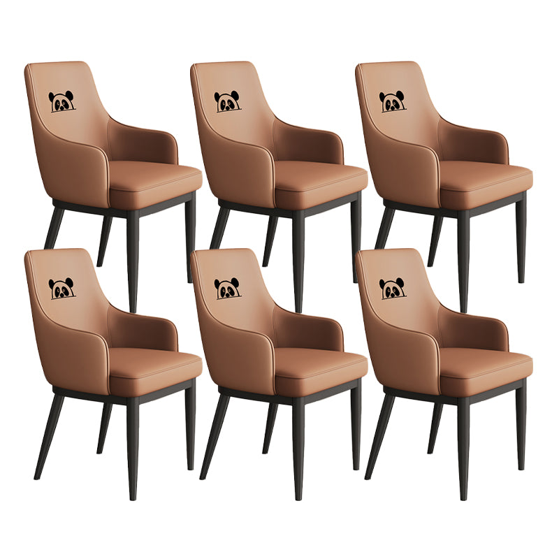 Contemporary Style Upholstered Parsons Dining Side Chair with Metal Legs