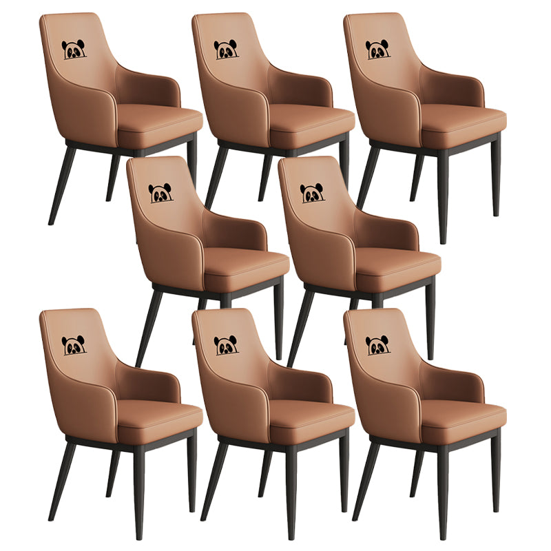 Contemporary Style Upholstered Parsons Dining Side Chair with Metal Legs