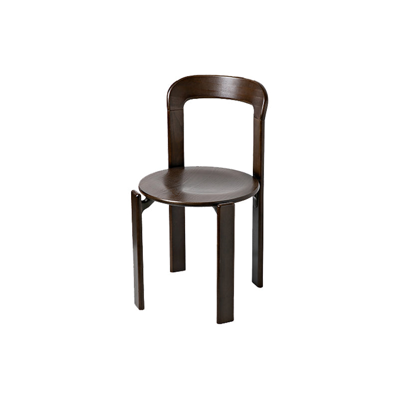 Contemporary Style Open Back Solid Wood Stackable Dining Side Chair for Home