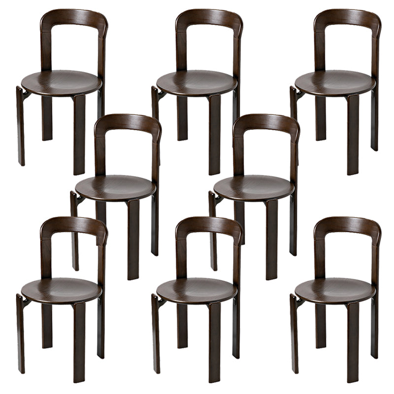 Contemporary Style Open Back Solid Wood Stackable Dining Side Chair for Home