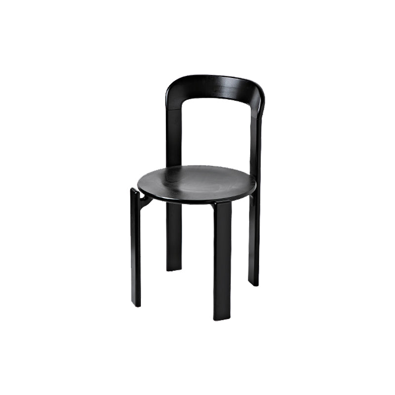 Contemporary Style Open Back Solid Wood Stackable Dining Side Chair for Home