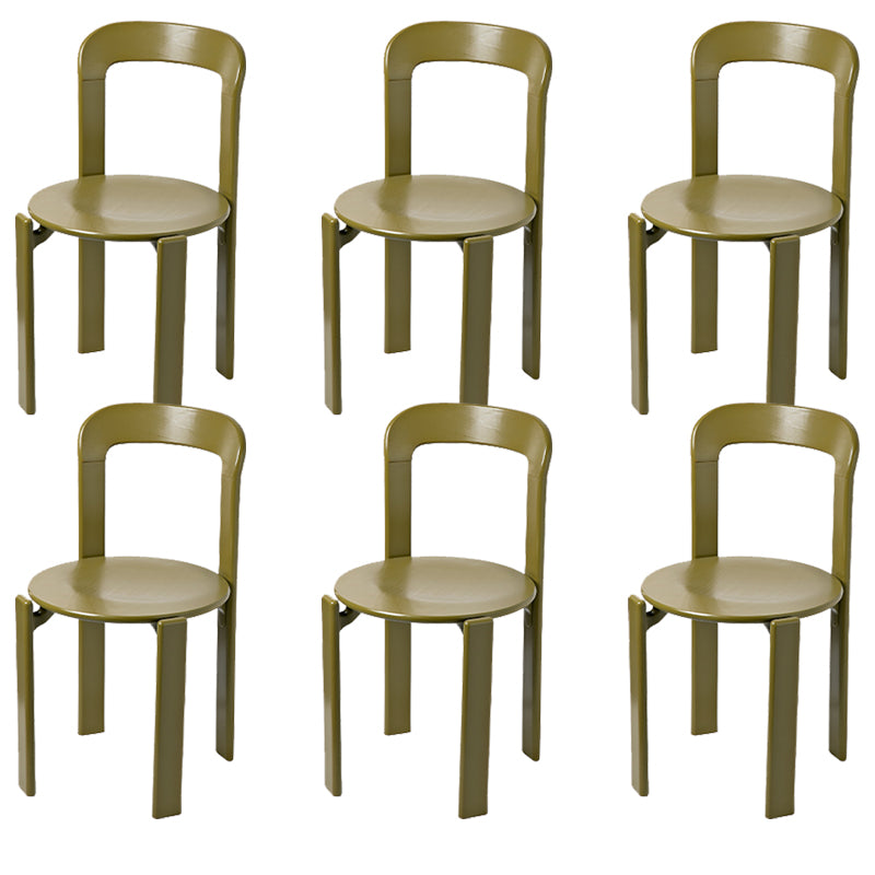 Contemporary Style Open Back Solid Wood Stackable Dining Side Chair for Home