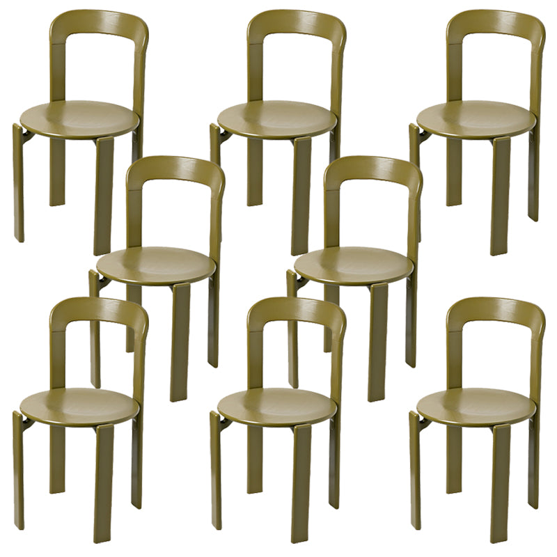 Contemporary Style Open Back Solid Wood Stackable Dining Side Chair for Home