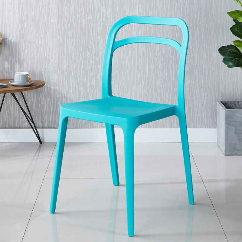 Contemporary Style Open Back Plastic Dining Side Chair for Home Use