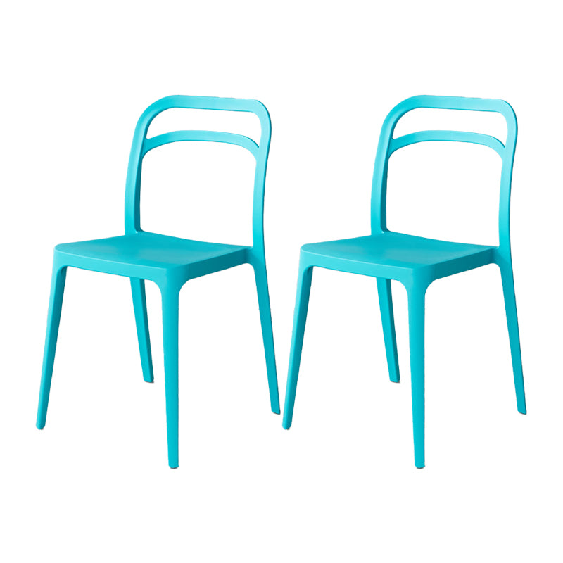 Contemporary Style Open Back Plastic Dining Side Chair for Home Use