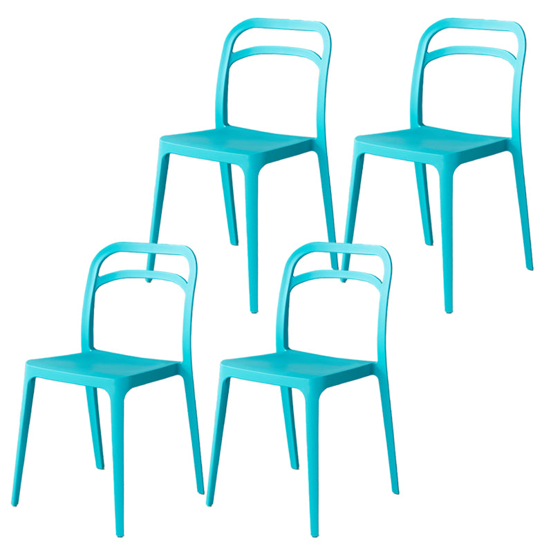 Contemporary Style Open Back Plastic Dining Side Chair for Home Use