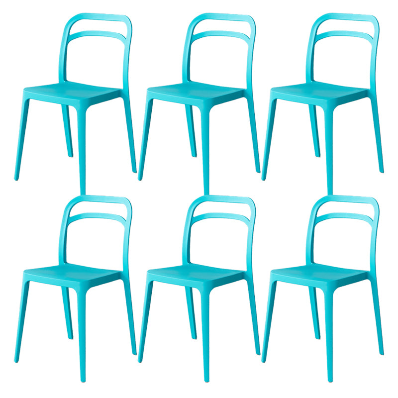 Contemporary Style Open Back Plastic Dining Side Chair for Home Use