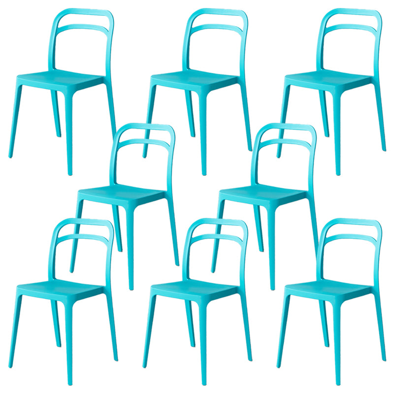 Contemporary Style Open Back Plastic Dining Side Chair for Home Use