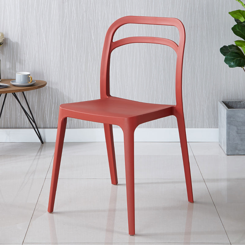 Contemporary Style Open Back Plastic Dining Side Chair for Home Use