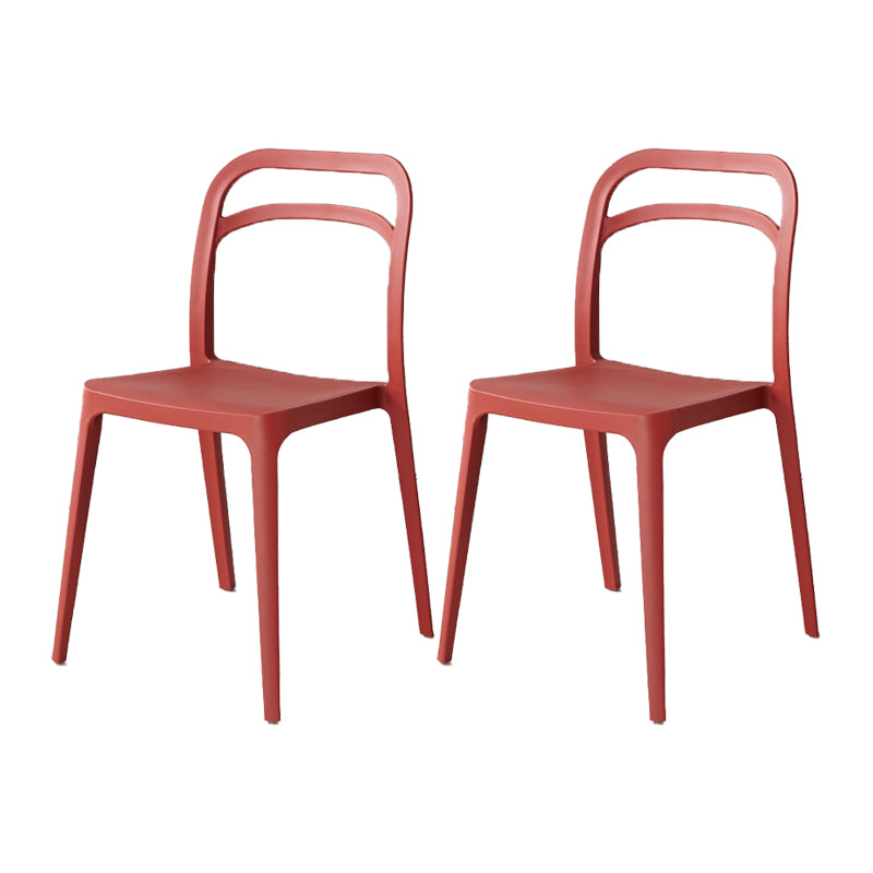 Contemporary Style Open Back Plastic Dining Side Chair for Home Use