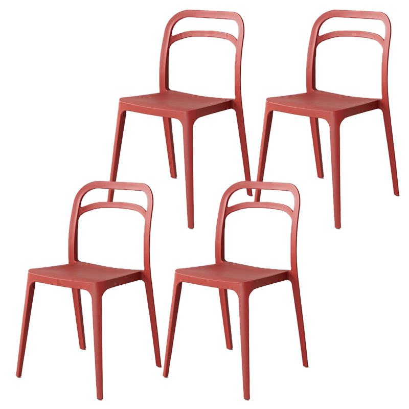 Contemporary Style Open Back Plastic Dining Side Chair for Home Use