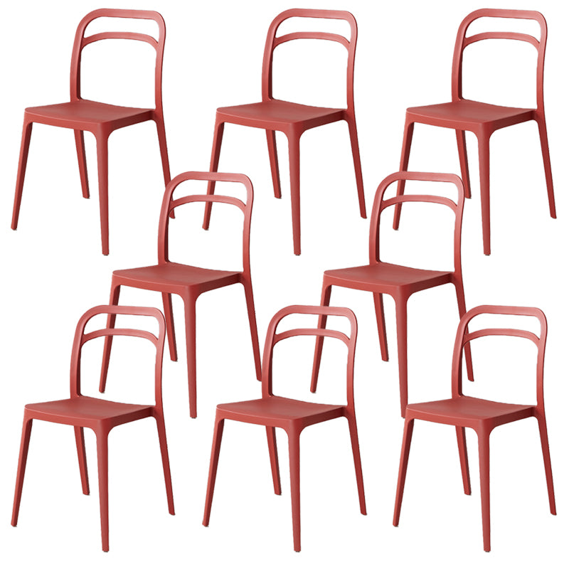 Contemporary Style Open Back Plastic Dining Side Chair for Home Use