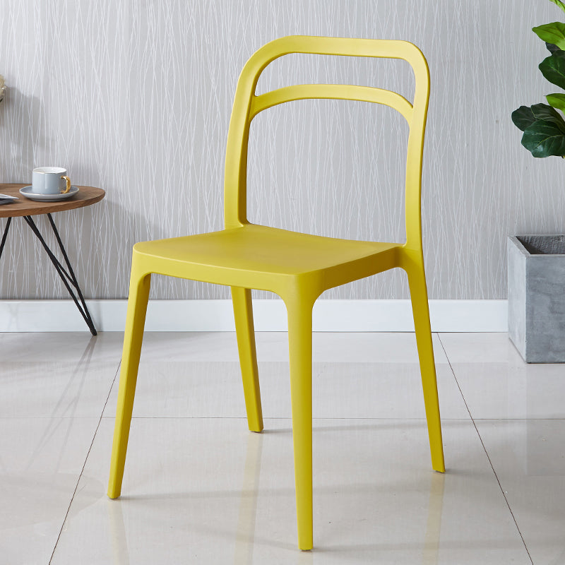 Contemporary Style Open Back Plastic Dining Side Chair for Home Use