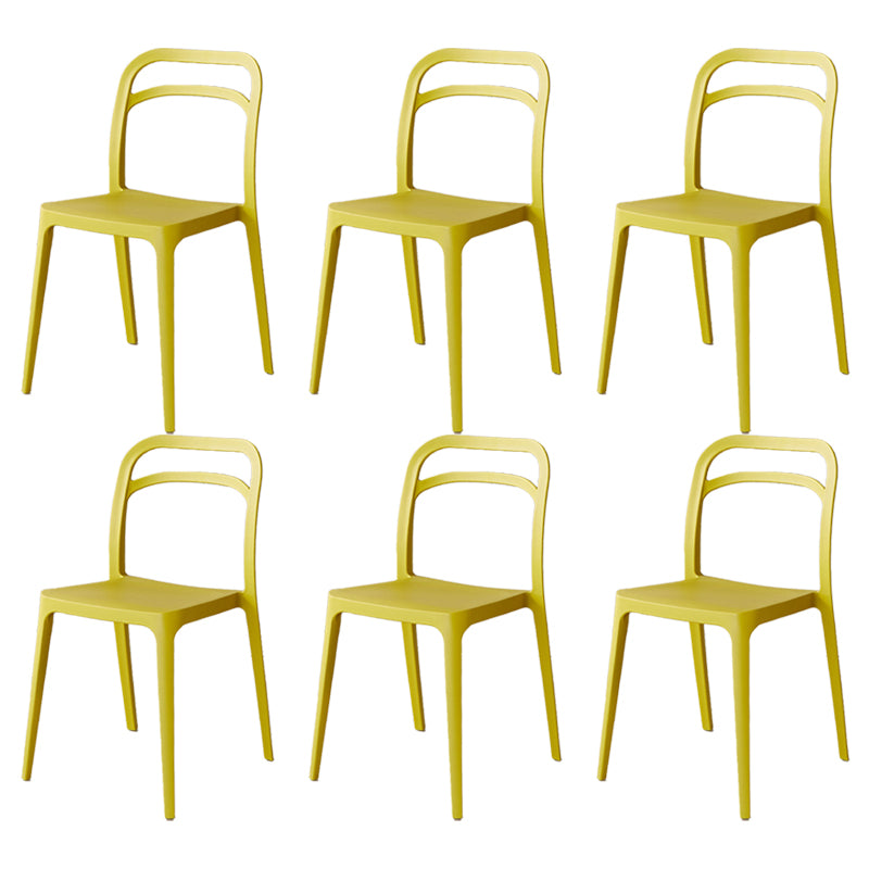 Contemporary Style Open Back Plastic Dining Side Chair for Home Use