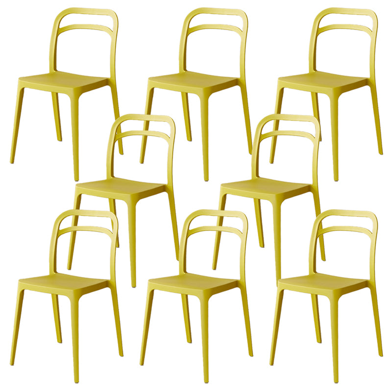 Contemporary Style Open Back Plastic Dining Side Chair for Home Use