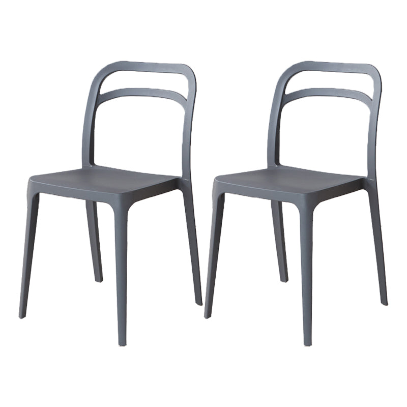 Contemporary Style Open Back Plastic Dining Side Chair for Home Use