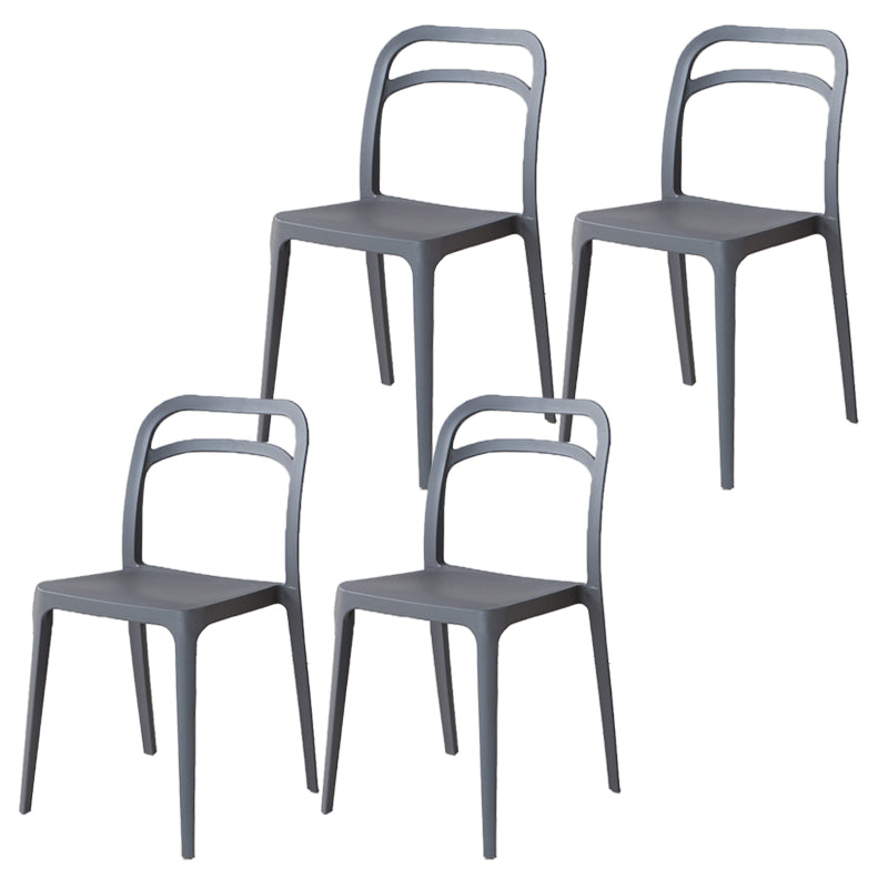 Contemporary Style Open Back Plastic Dining Side Chair for Home Use