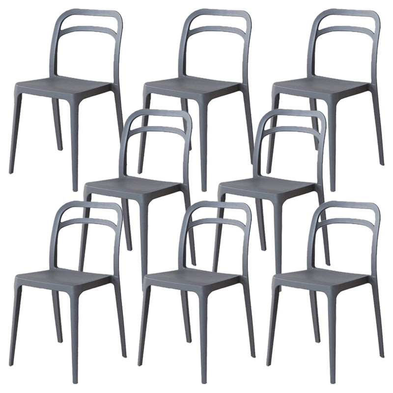 Contemporary Style Open Back Plastic Dining Side Chair for Home Use