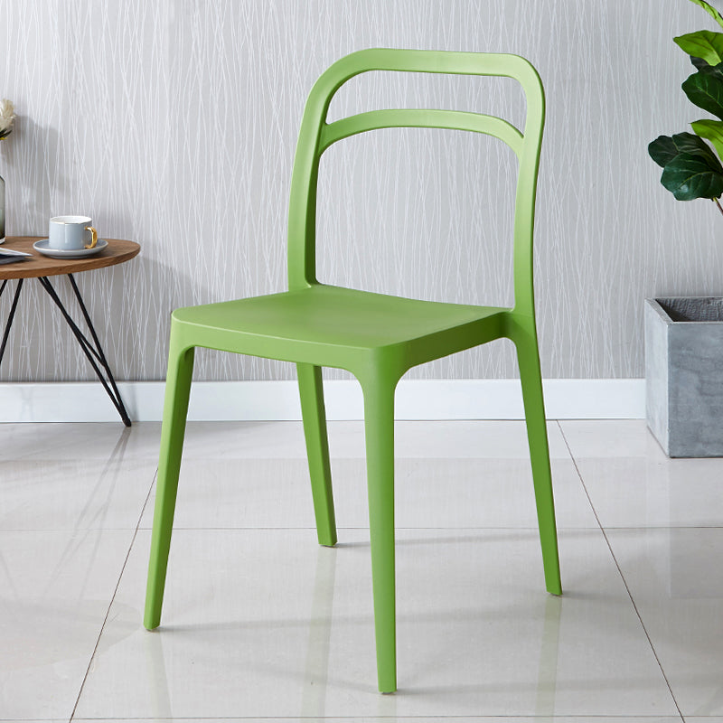 Contemporary Style Open Back Plastic Dining Side Chair for Home Use