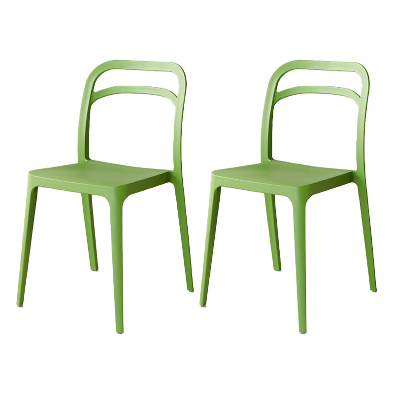 Contemporary Style Open Back Plastic Dining Side Chair for Home Use