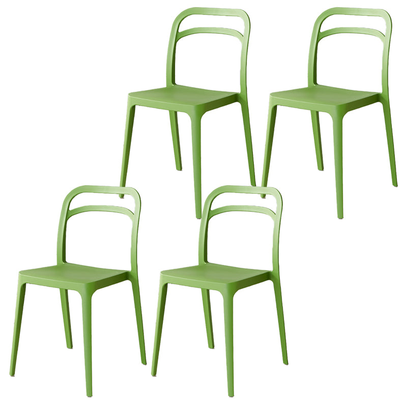 Contemporary Style Open Back Plastic Dining Side Chair for Home Use